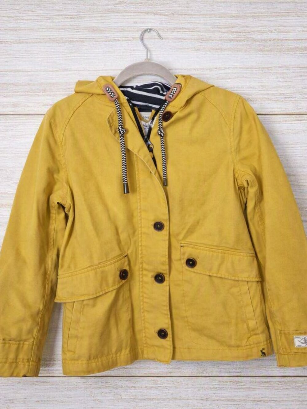 Waterproof Joules Mustard Yellow Hooded Utility Jacket